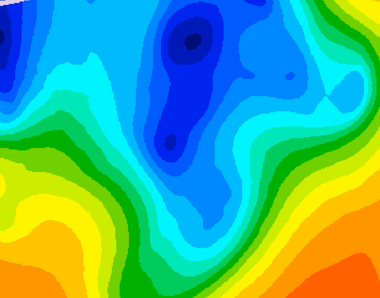 GDPS 500 millibar geopotential height 156 hour forecast chart for Canada based on 2024/12/04 1200Z data