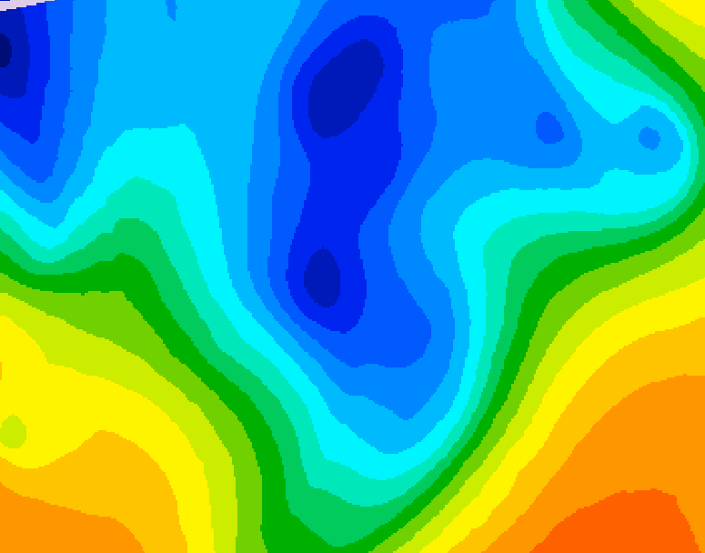 GDPS 500 millibar geopotential height 162 hour forecast chart for Canada based on 2024/12/04 1200Z data