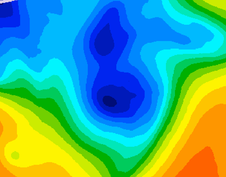 GDPS 500 millibar geopotential height 174 hour forecast chart for Canada based on 2024/12/04 1200Z data