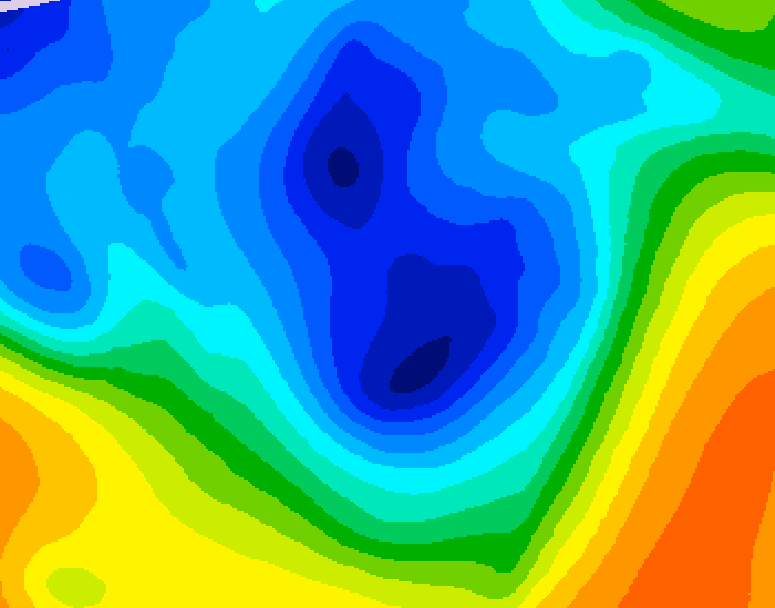 GDPS 500 millibar geopotential height 186 hour forecast chart for Canada based on 2024/12/04 1200Z data