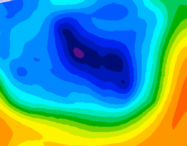 GDPS 500 millibar geopotential height 210 hour forecast chart for Canada based on 2024/12/04 1200Z data