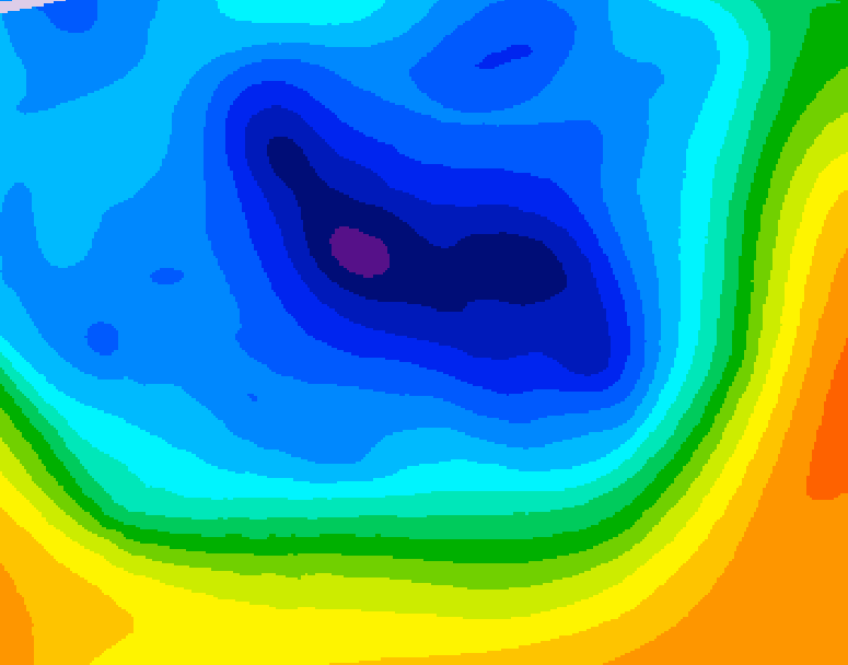 GDPS 500 millibar geopotential height 216 hour forecast chart for Canada based on 2024/12/04 1200Z data