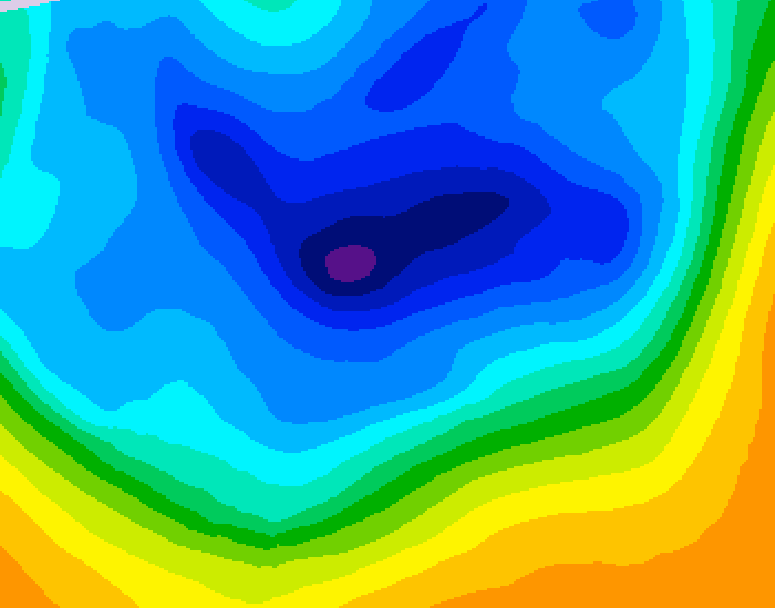 GDPS 500 millibar geopotential height 234 hour forecast chart for Canada based on 2024/12/04 1200Z data