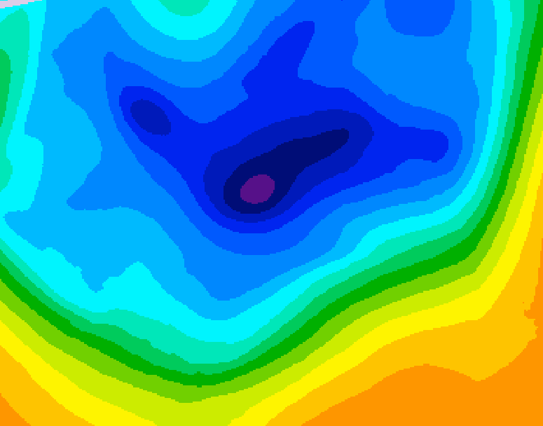 GDPS 500 millibar geopotential height 240 hour forecast chart for Canada based on 2024/12/04 1200Z data