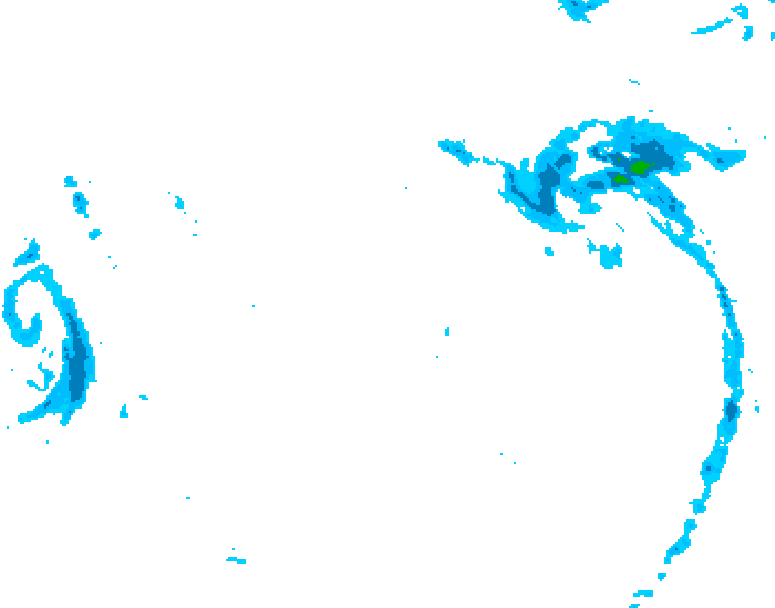 GDPS precipitation 222 hour forecast chart for Canada based on 2024/12/04 0000Z data