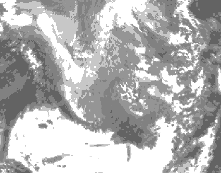 GDPS total cloud 006 hour forecast chart for Canada based on 2024/12/04 0000Z data