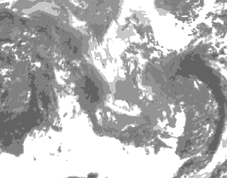 GDPS total cloud 066 hour forecast chart for Canada based on 2024/12/04 0000Z data