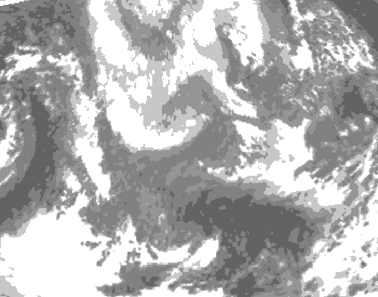 GDPS total cloud 144 hour forecast chart for Canada based on 2024/12/04 0000Z data