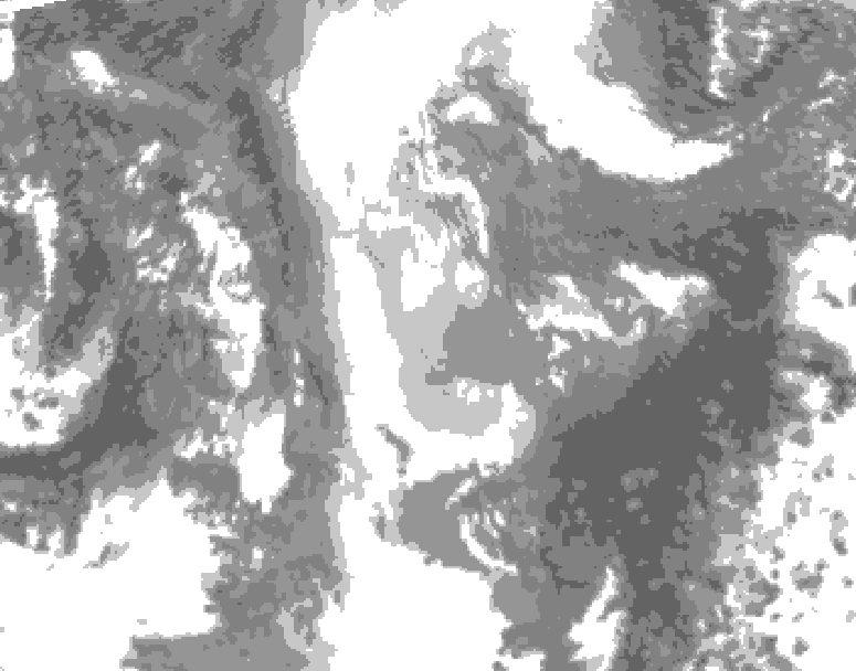 GDPS total cloud 192 hour forecast chart for Canada based on 2024/12/04 0000Z data