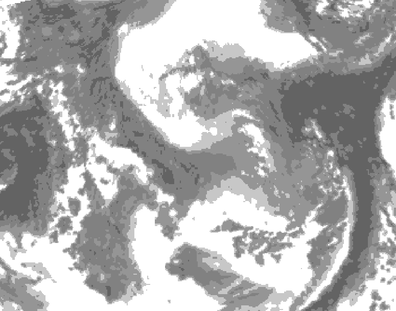 GDPS total cloud 216 hour forecast chart for Canada based on 2024/12/04 0000Z data