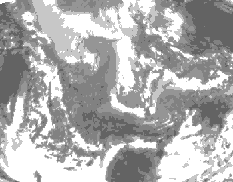 GDPS total cloud 114 hour forecast chart for Canada based on 2024/12/04 1200Z data