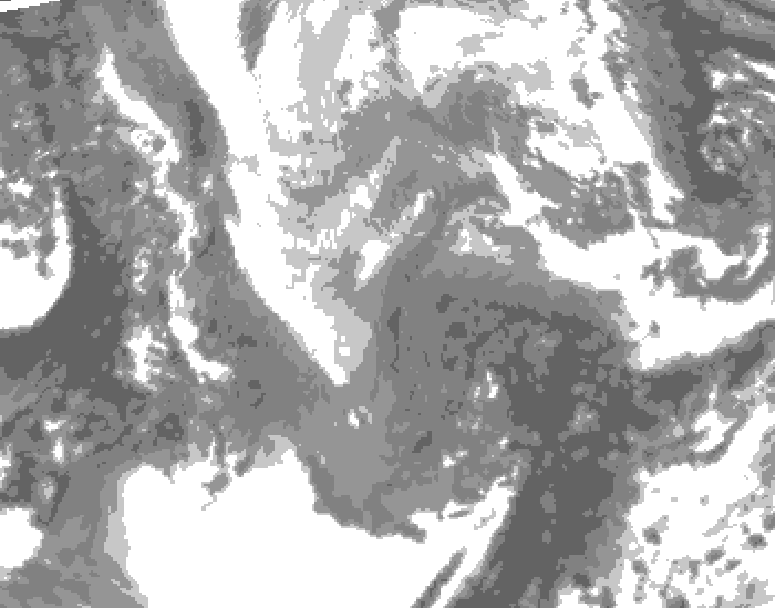 GDPS total cloud 162 hour forecast chart for Canada based on 2024/12/04 1200Z data