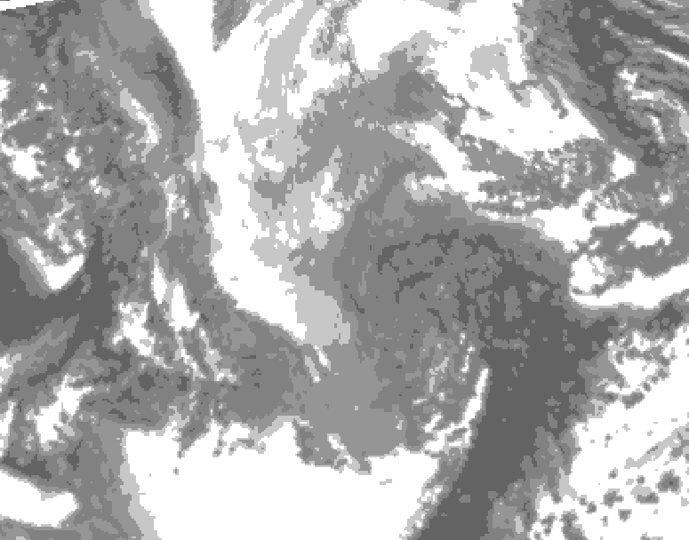 GDPS total cloud 168 hour forecast chart for Canada based on 2024/12/04 1200Z data