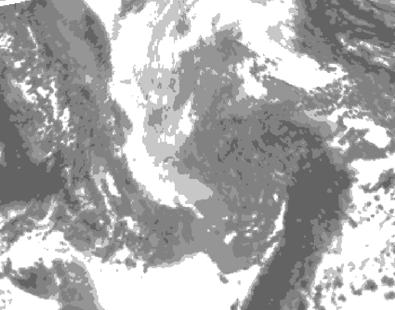 GDPS total cloud 174 hour forecast chart for Canada based on 2024/12/04 1200Z data