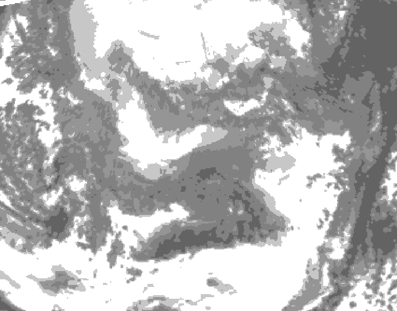 GDPS total cloud 234 hour forecast chart for Canada based on 2024/12/04 1200Z data