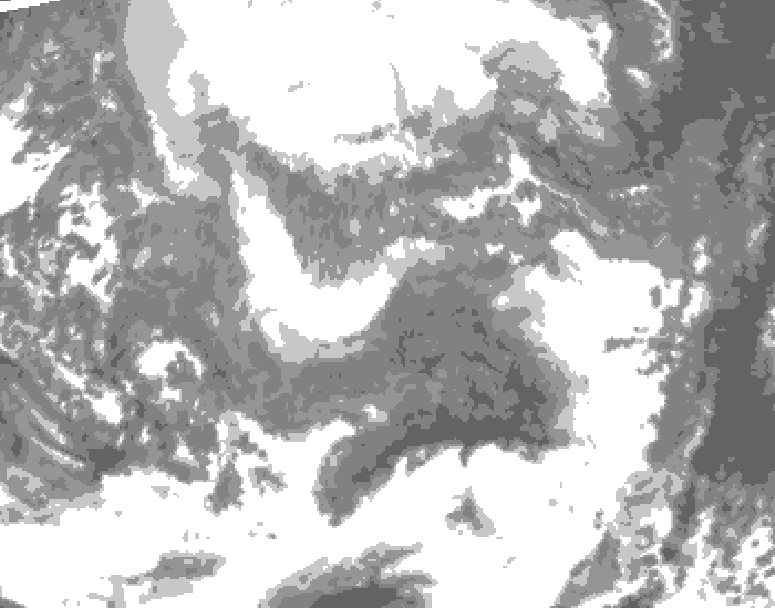 GDPS total cloud 240 hour forecast chart for Canada based on 2024/12/04 1200Z data