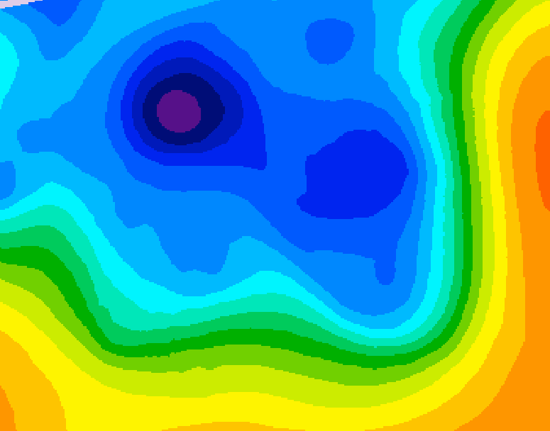 GDPS 500 millibar geopotential height 210 hour forecast chart for Canada based on 2024/12/05 0000Z data