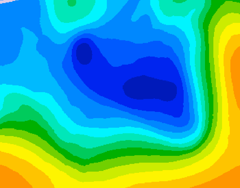 GDPS 500 millibar geopotential height 198 hour forecast chart for Canada based on 2024/12/05 1200Z data
