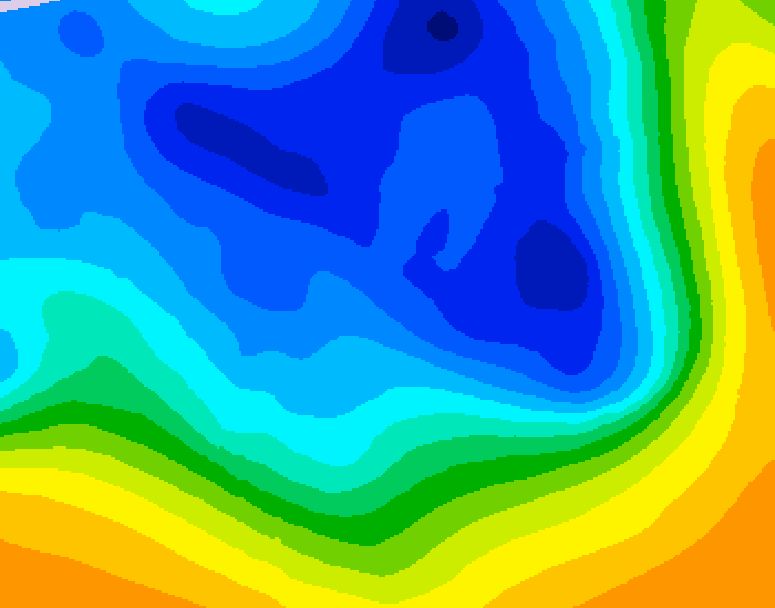 GDPS 500 millibar geopotential height 186 hour forecast chart for Canada based on 2024/12/06 0000Z data