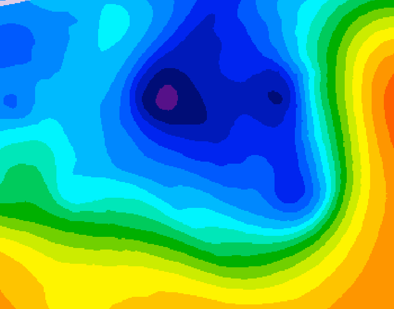 GDPS 500 millibar geopotential height 174 hour forecast chart for Canada based on 2024/12/06 1200Z data