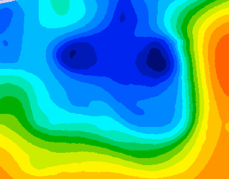 GDPS 500 millibar geopotential height 150 hour forecast chart for Canada based on 2024/12/07 1200Z data