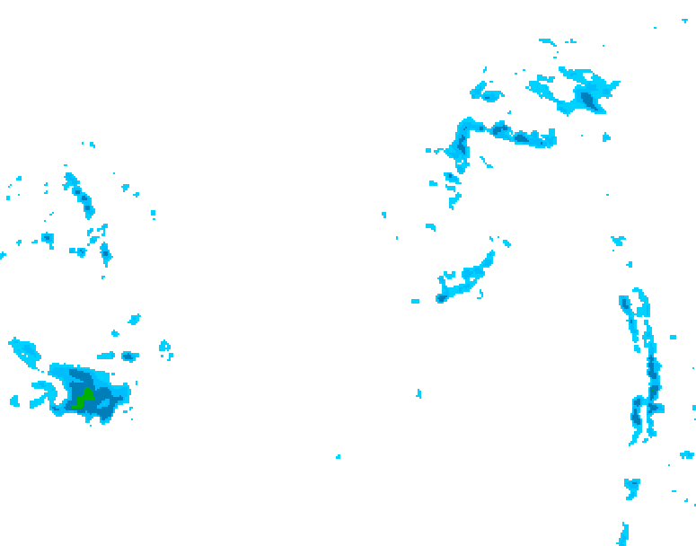 GDPS precipitation 126 hour forecast chart for Canada based on 2024/12/08 1200Z data