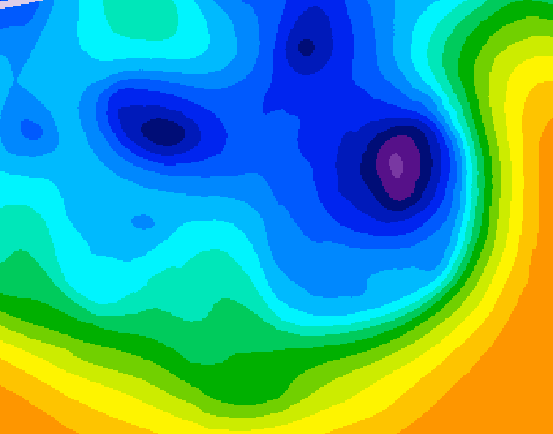 GDPS 500 millibar geopotential height 102 hour forecast chart for Canada based on 2024/12/09 1200Z data