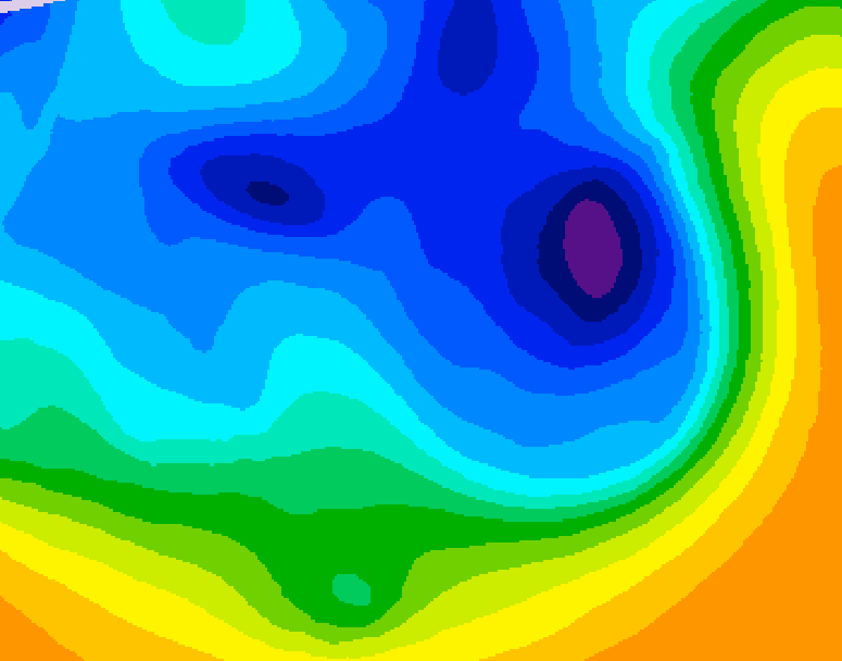 GDPS 500 millibar geopotential height 090 hour forecast chart for Canada based on 2024/12/10 0000Z data