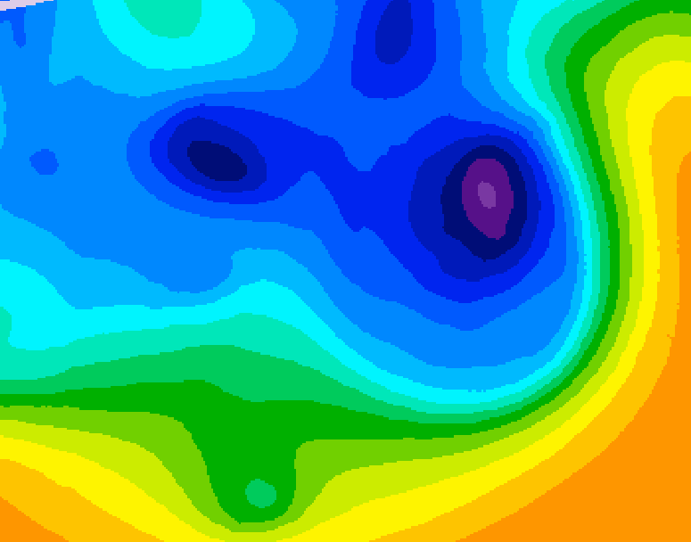 GDPS 500 millibar geopotential height 078 hour forecast chart for Canada based on 2024/12/10 1200Z data