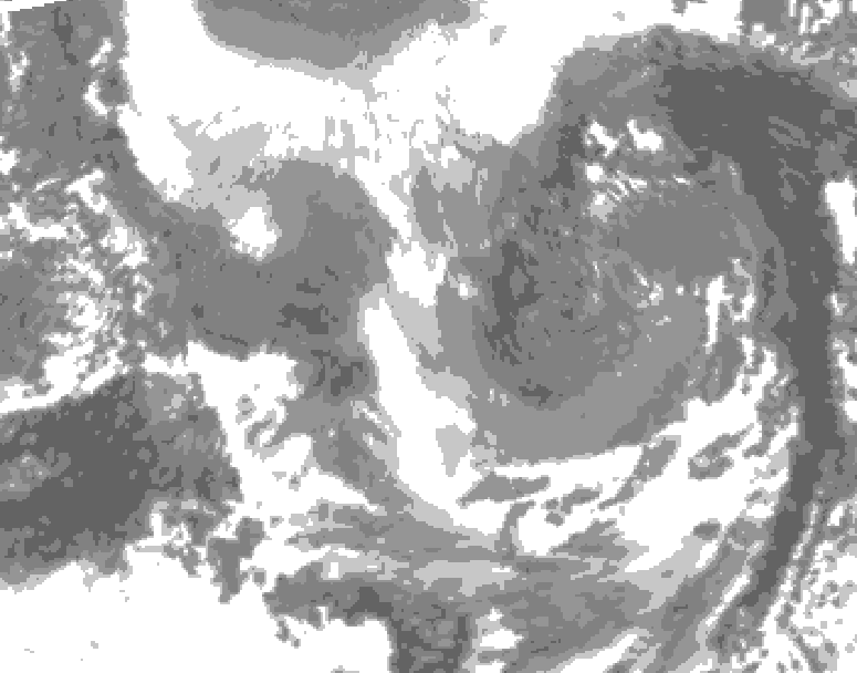 GDPS total cloud 078 hour forecast chart for Canada based on 2024/12/10 1200Z data