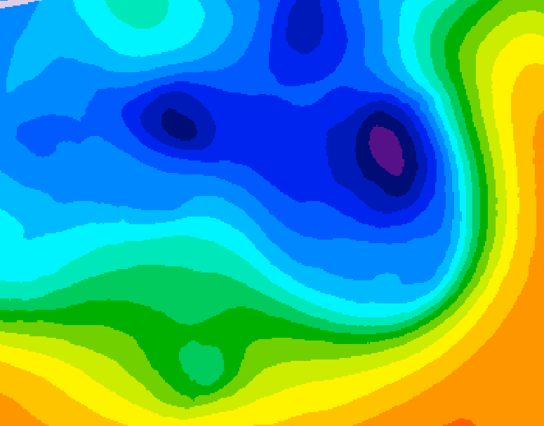 GDPS 500 millibar geopotential height 066 hour forecast chart for Canada based on 2024/12/11 0000Z data