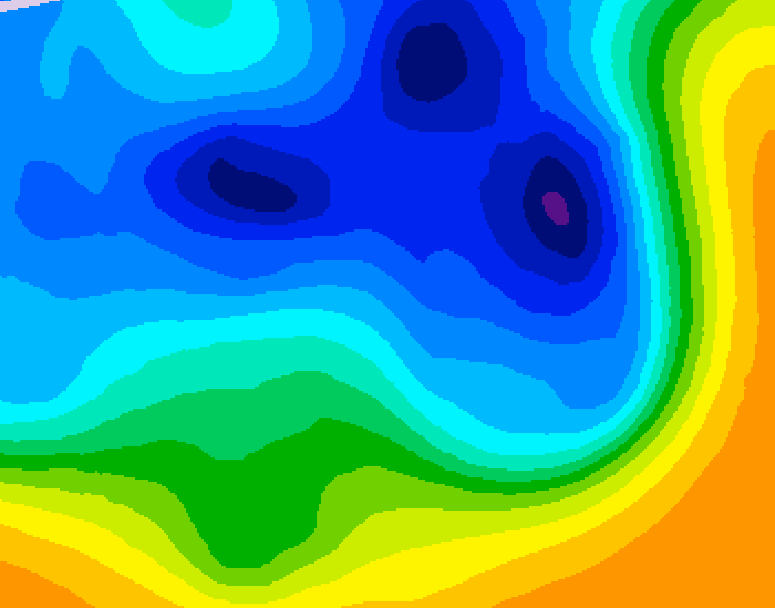 GDPS 500 millibar geopotential height 006 hour forecast chart for Canada based on 2024/12/13 1200Z data
