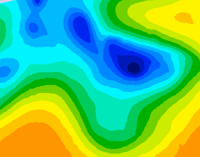 GDPS 500 millibar geopotential height 240 hour forecast chart for Canada based on 2025/04/01 0000Z data