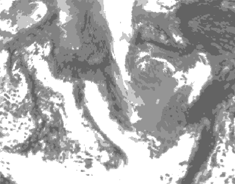 GDPS total cloud 144 hour forecast chart for Canada based on 2025/04/03 0000Z data