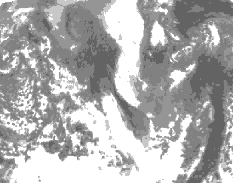 GDPS total cloud 144 hour forecast chart for Canada based on 2025/04/03 1200Z data