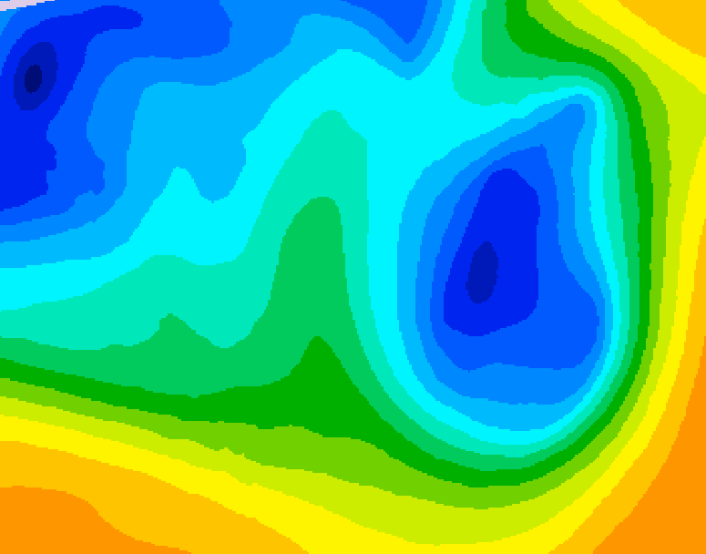 GDPS 500 millibar geopotential height 120 hour forecast chart for Canada based on 2025/04/04 1200Z data