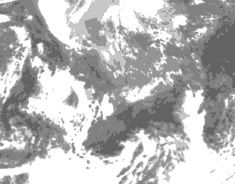 GDPS total cloud 204 hour forecast chart for Canada based on 2025/04/07 1200Z data