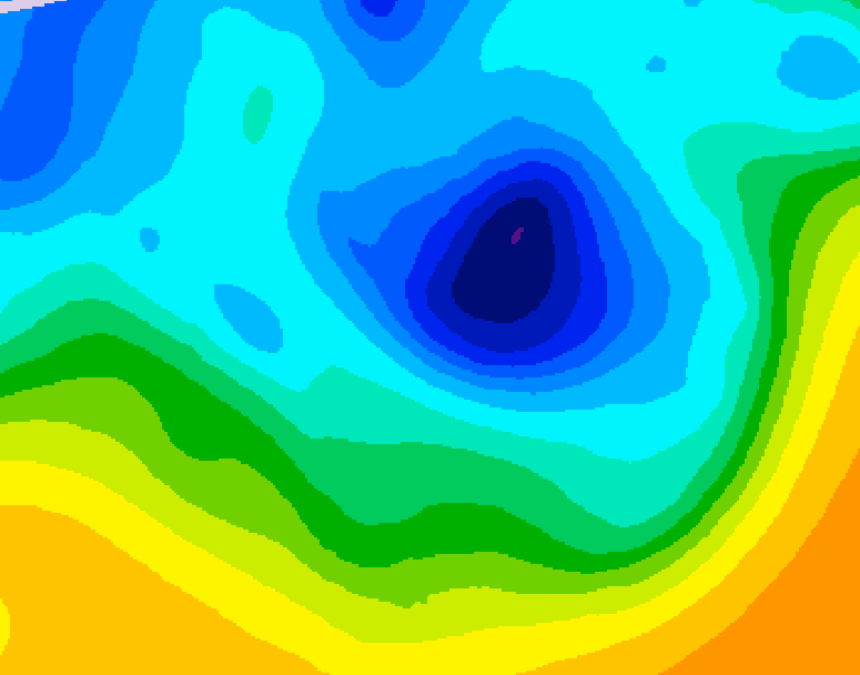 GDPS 500 millibar geopotential height 228 hour forecast chart for Canada based on 2025/04/08 0000Z data
