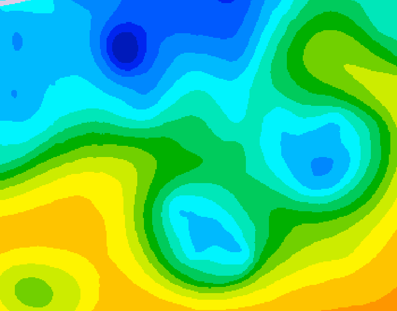 GDPS 500 millibar geopotential height 180 hour forecast chart for Canada based on 2025/04/11 0000Z data