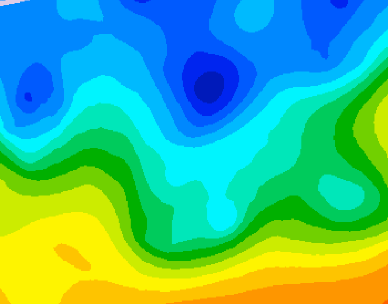 GDPS 500 millibar geopotential height 078 hour forecast chart for Canada based on 2025/04/11 1200Z data