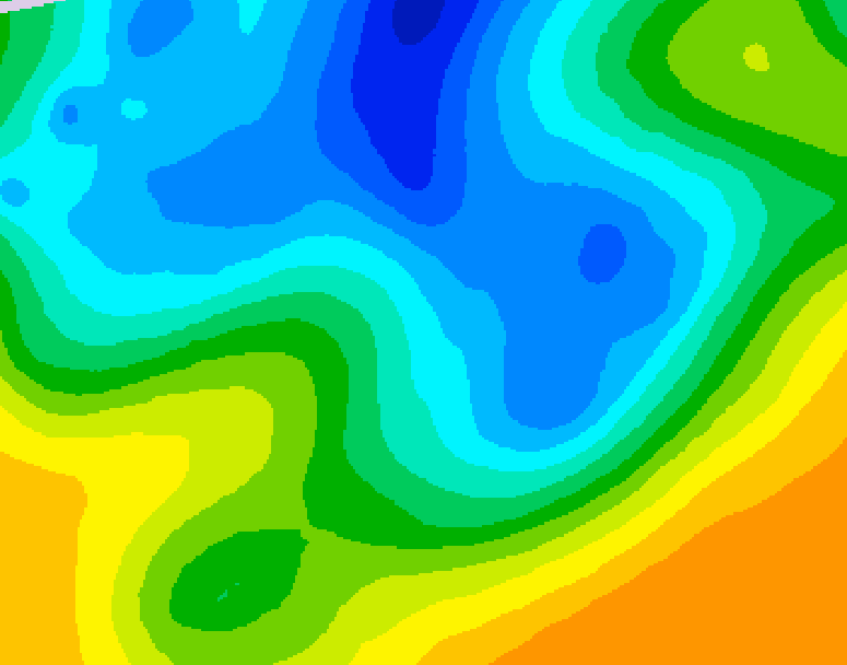 GDPS 500 millibar geopotential height 168 hour forecast chart for Canada based on 2025/04/12 1200Z data