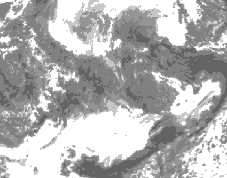 GDPS total cloud 204 hour forecast chart for Canada based on 2025/04/12 0000Z data