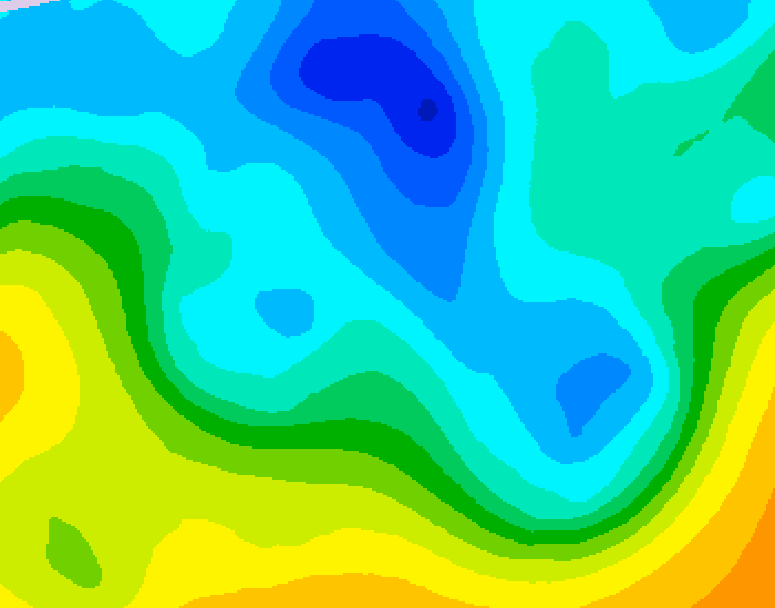 GDPS 500 millibar geopotential height 072 hour forecast chart for Canada based on 2025/04/13 1200Z data