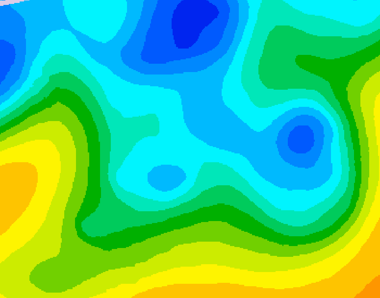 GDPS 500 millibar geopotential height 084 hour forecast chart for Canada based on 2025/04/14 0000Z data