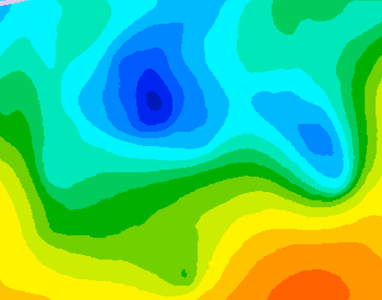 GDPS 500 millibar geopotential height 156 hour forecast chart for Canada based on 2025/04/14 1200Z data