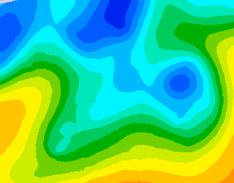 GDPS 500 millibar geopotential height 066 hour forecast chart for Canada based on 2025/04/15 0000Z data