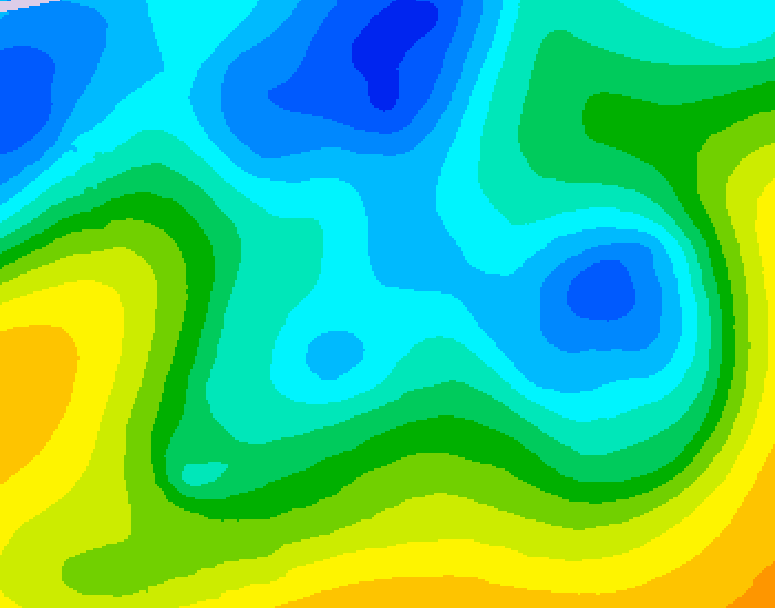 GDPS 500 millibar geopotential height 048 hour forecast chart for Canada based on 2025/04/15 1200Z data
