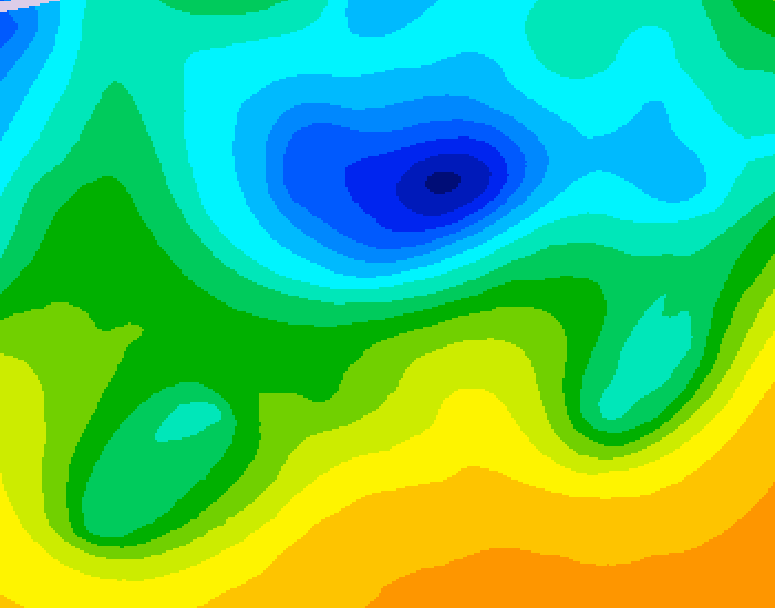 GDPS 500 millibar geopotential height 234 hour forecast chart for Canada based on 2025/04/18 0000Z data