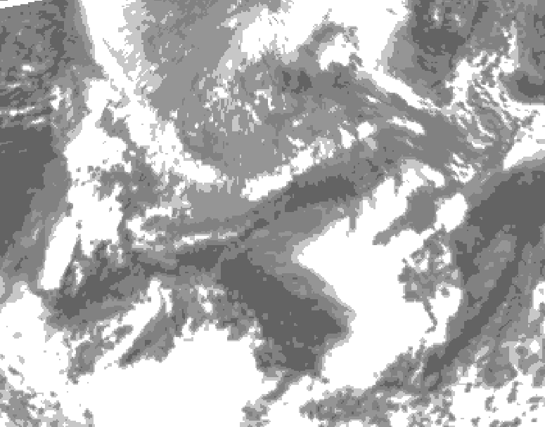 GDPS total cloud 234 hour forecast chart for Canada based on 2025/04/18 0000Z data