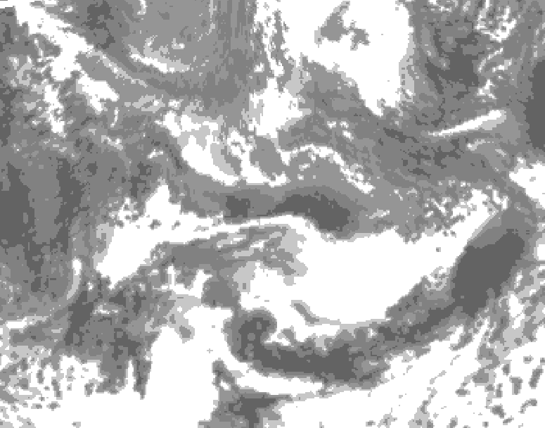 GDPS total cloud 222 hour forecast chart for Canada based on 2025/04/18 1200Z data